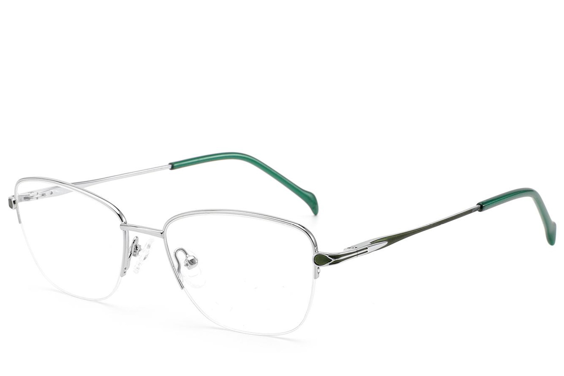 BS2012-3057_Silver_Semi-rimless_Metal_Glasses_corner