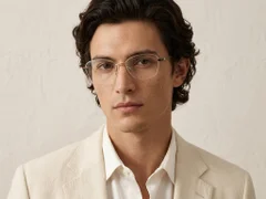 BS2012-3062_Golden_Semi-rimless_Metal_Glasses-tryon_male