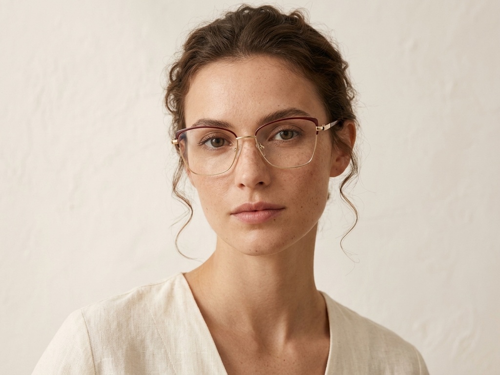 BS2012-3070_Golden_Butterfly_Metal_Glasses-tryon_female