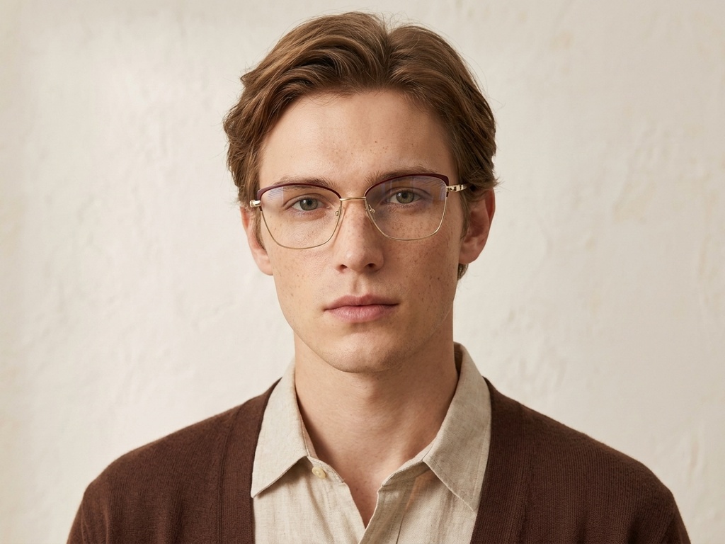 BS2012-3070_Golden_Butterfly_Metal_Glasses-tryon_male