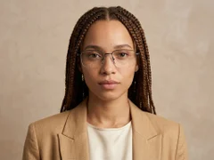BS2012-3088_Grey_Semi-rimless_Metal_Glasses-tryon_female