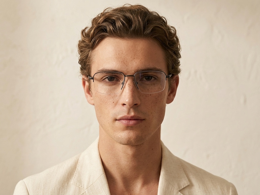 BS2012-3088_Grey_Semi-rimless_Metal_Glasses-tryon_male