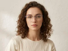BS2012-3107_Purple_Semi-rimless_Metal_Glasses-tryon_female