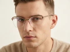 BS2012-3113_Brown_Semi-rimless_Metal_Glasses-tryon_male