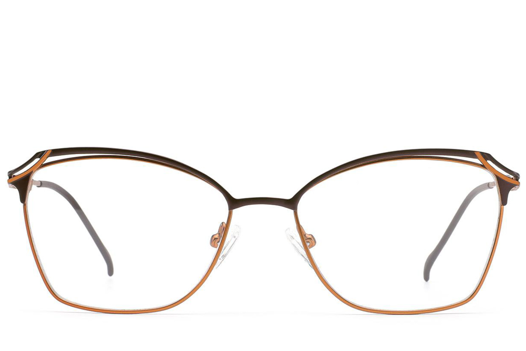 BS2012-3114_Brown_Butterfly_Metal_Glasses_front