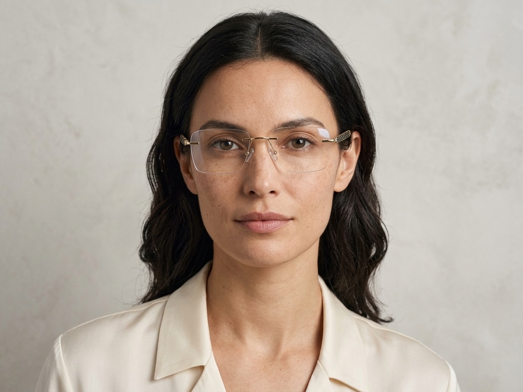 BS2012-3119_Golden_Invisible_Metal_Glasses-tryon_female