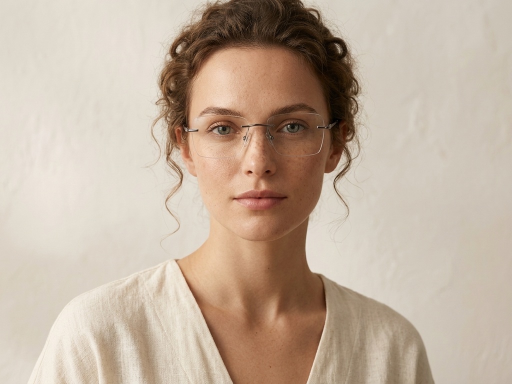 BS2012-3120_Grey_Invisible_Metal_Glasses-tryon_female
