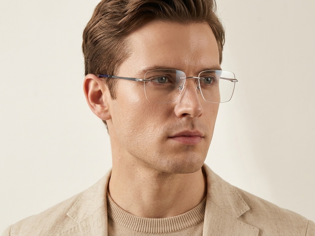 BS2012-3123_Silver_Invisible_Metal_Glasses-tryon_male
