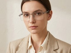 BS2012-3125_Grey_Semi-rimless_Metal_Glasses-tryon_female