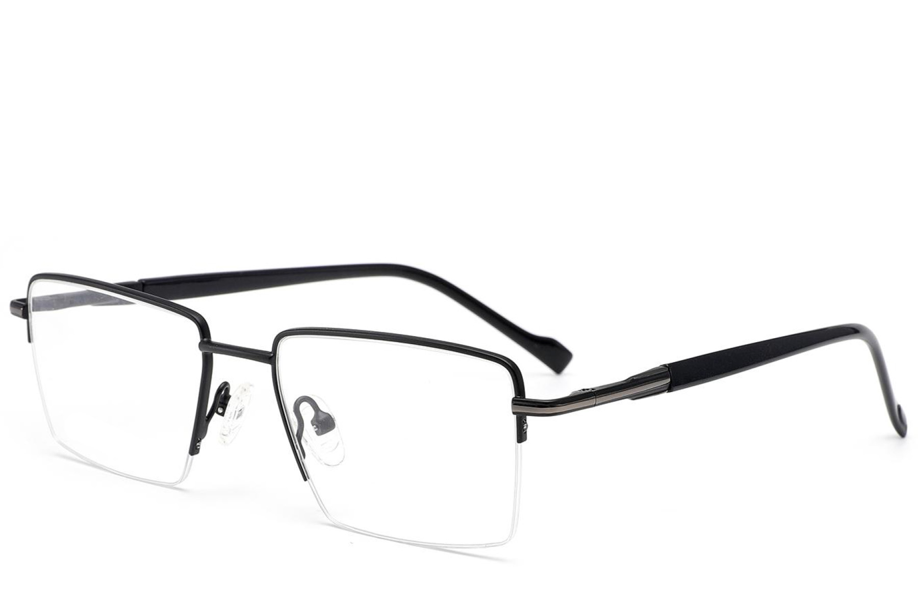 BS2012-3127_Black_Semi-rimless_Metal_Glasses_corner