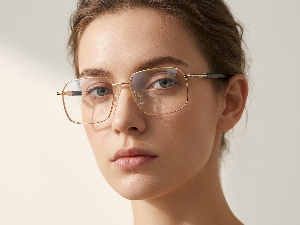 BS2012-3129_Golden_Rectangular_Metal_Glasses-tryon_female