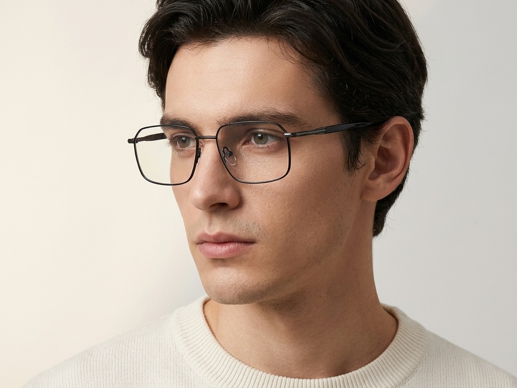 BS2012-3132_Black_Rectangular_Metal_Glasses-tryon_male