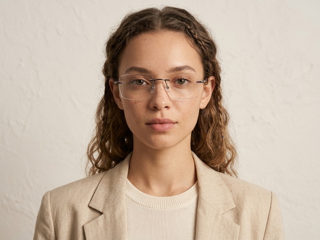 BS2012-3135_Grey_Invisible_Metal_Glasses-tryon_female
