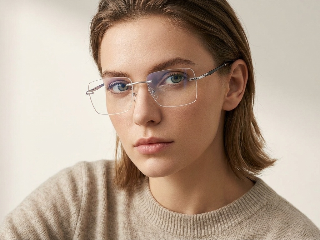 BS2012-3137_Silver_Invisible_Metal_Glasses-tryon_female