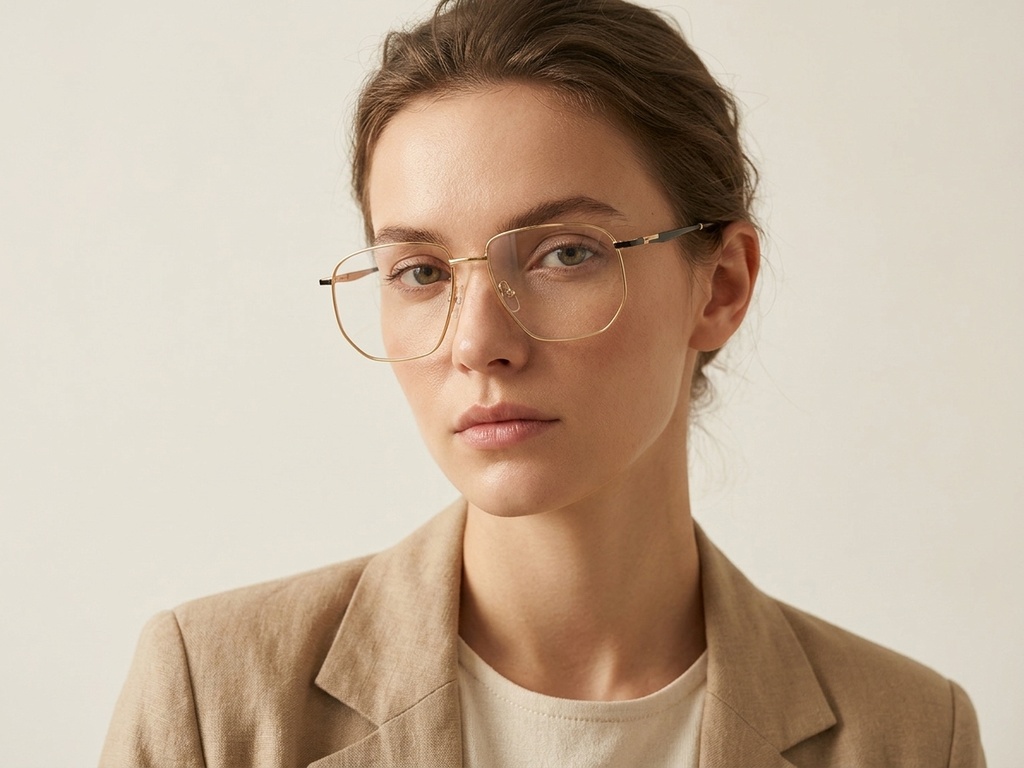 BS2012-3139_Golden_Geometric_Metal_Glasses-tryon_female
