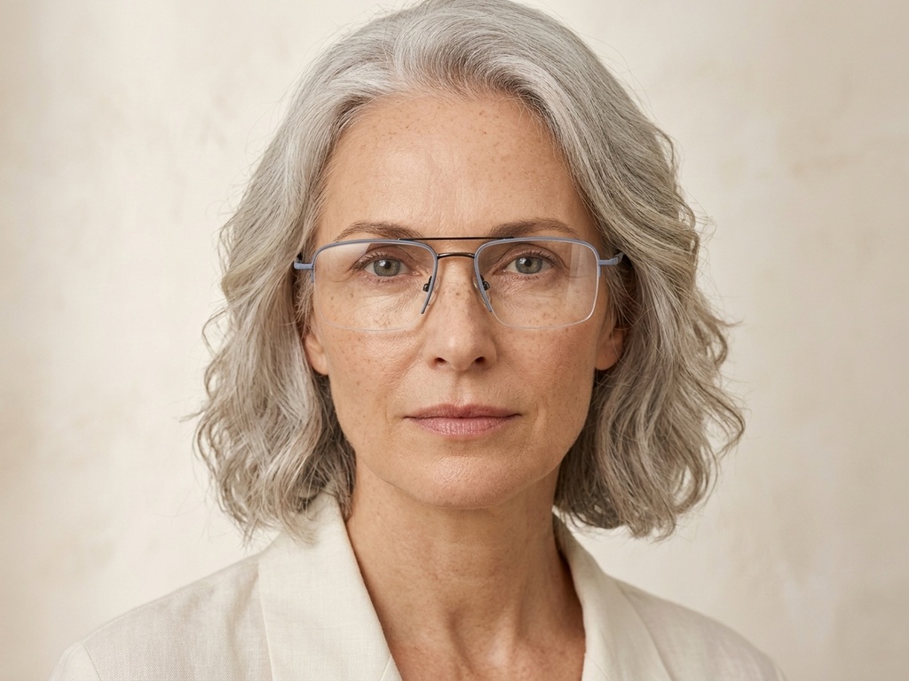 BS2012-3145_Blue_Semi-rimless_Metal_Glasses-tryon_female