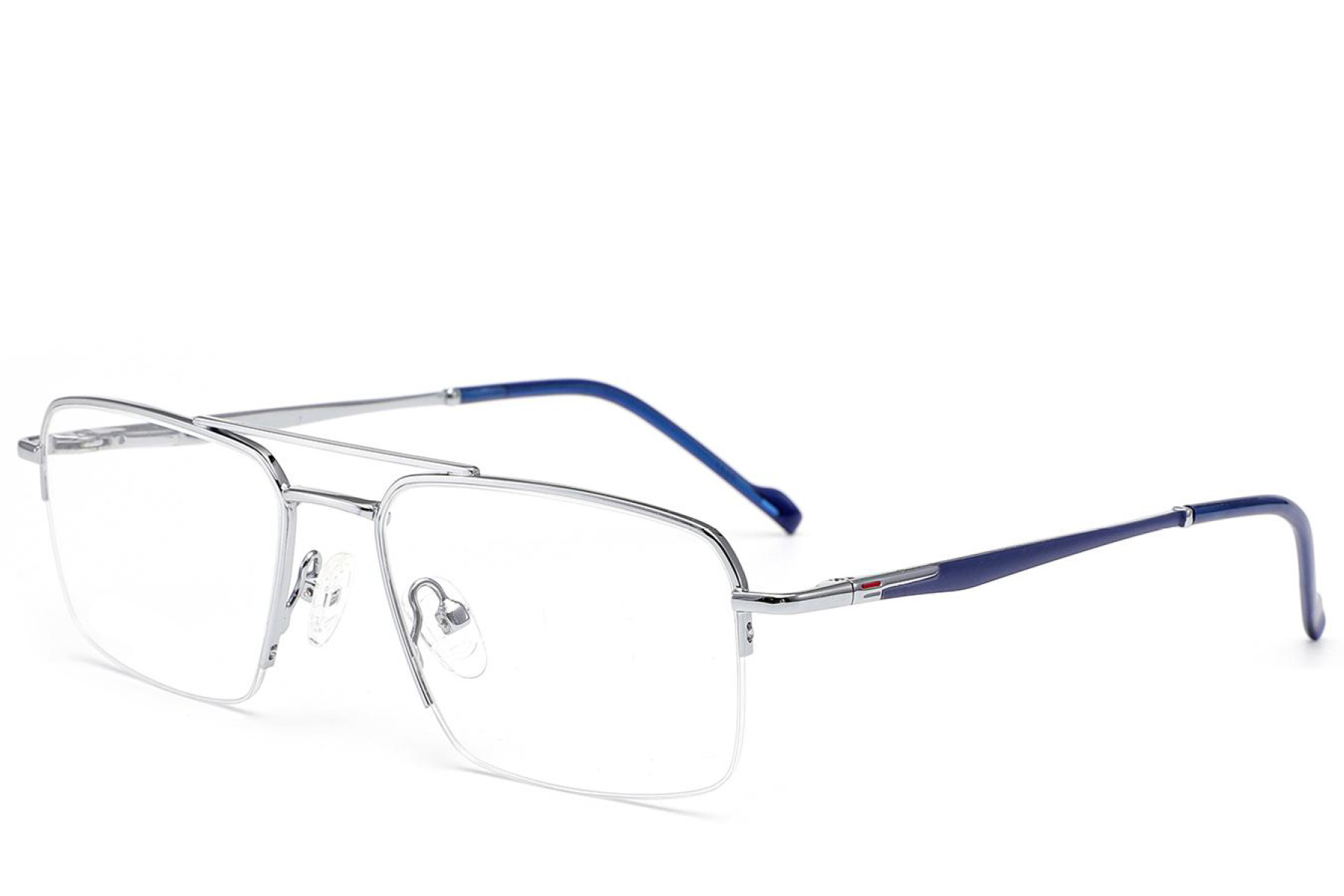 BS2012-3148_Silver_Semi-rimless_Metal_Glasses_corner