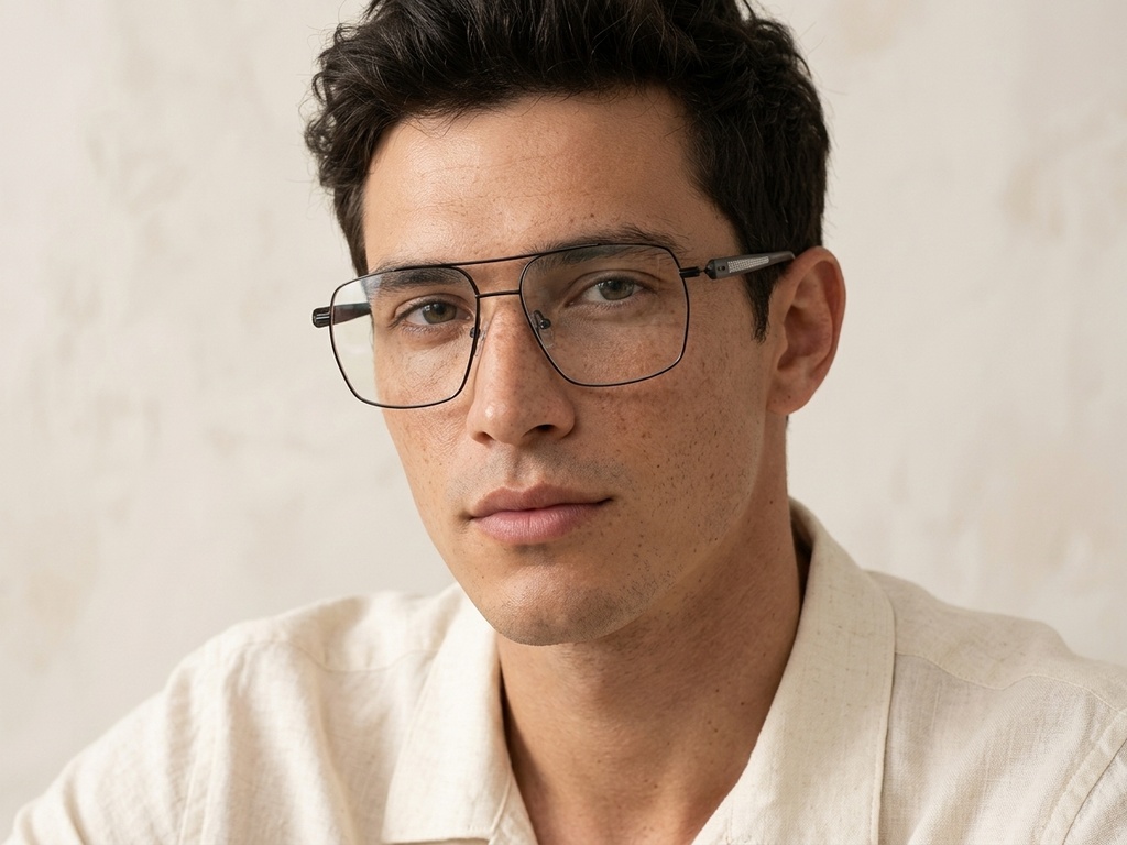 BS2012-3149_Black_Aviator_Metal_Glasses-tryon_male