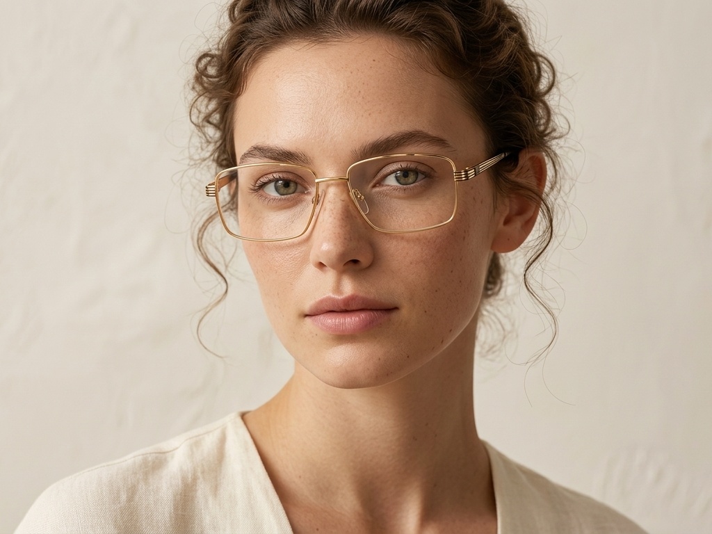 BS2012-3155_Golden_Rectangular_Metal_Glasses-tryon_female