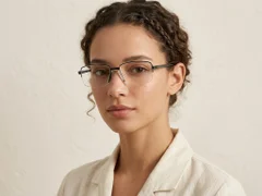 BS2012-3159_Black_Semi-rimless_Metal_Glasses-tryon_female