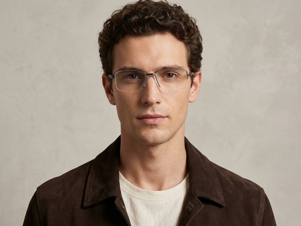 BS2012-3161_Grey_Semi-rimless_Metal_Glasses-tryon_male