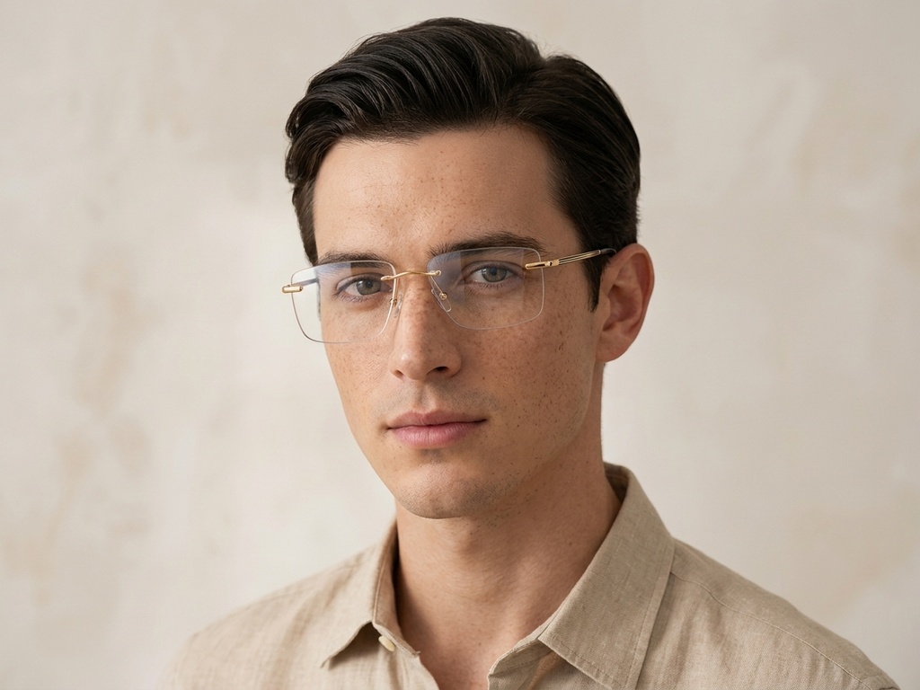 BS2012-3165_Golden_Invisible_Metal_Glasses-tryon_male
