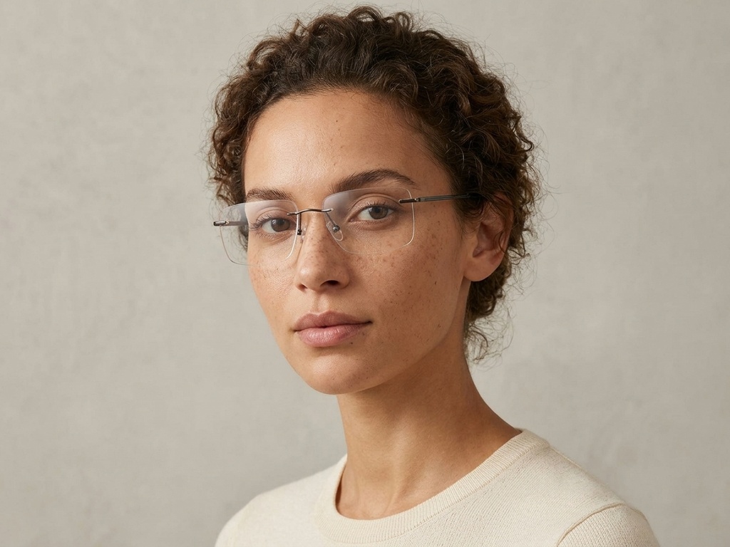 BS2012-3168_Grey_Invisible_Metal_Glasses-tryon_female