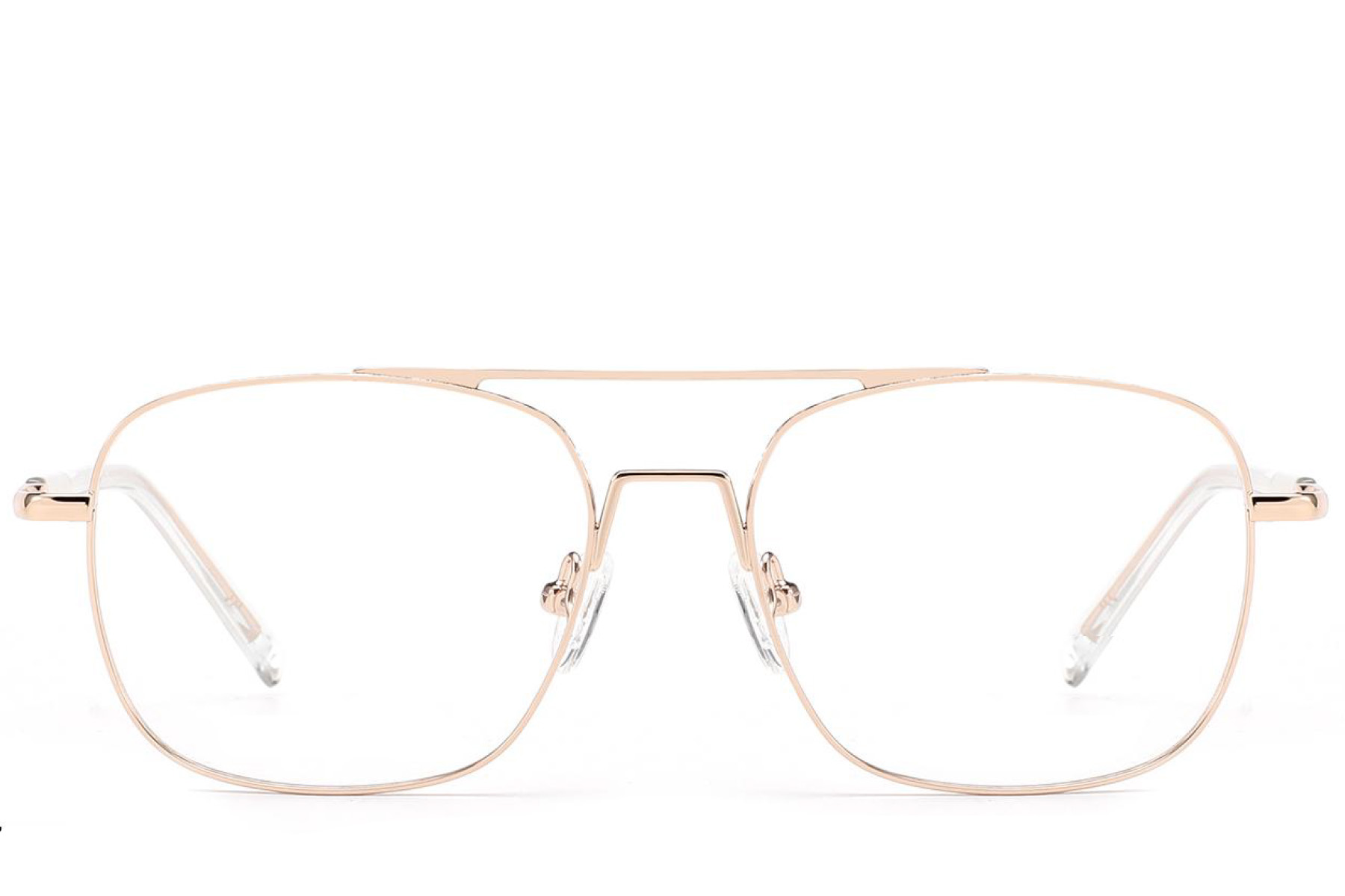 BS2012-3170_Golden_Aviator_Metal_Glasses_front