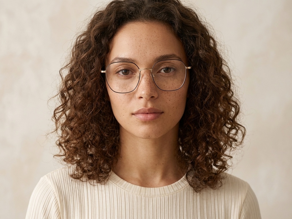 BS2012-3174_Golden_Oval_Metal_Glasses-tryon_female