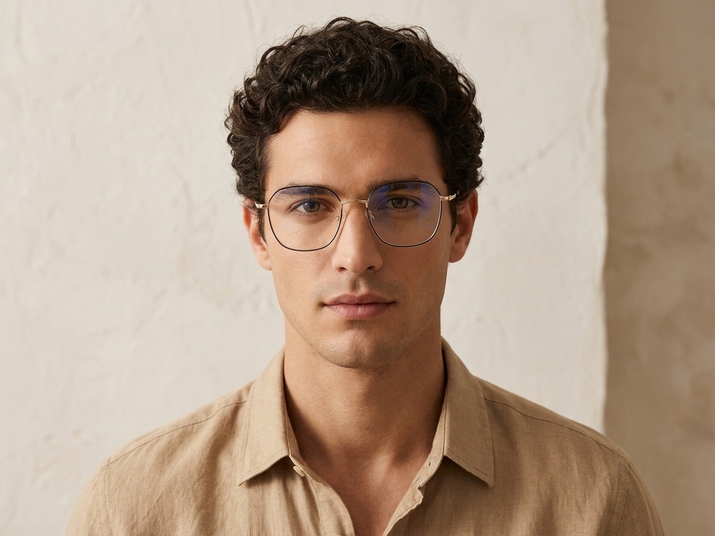 BS2012-3174_Golden_Oval_Metal_Glasses-tryon_male