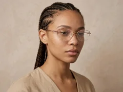 BS2012-3178_Pink_Semi-rimless_Metal_Glasses-tryon_female
