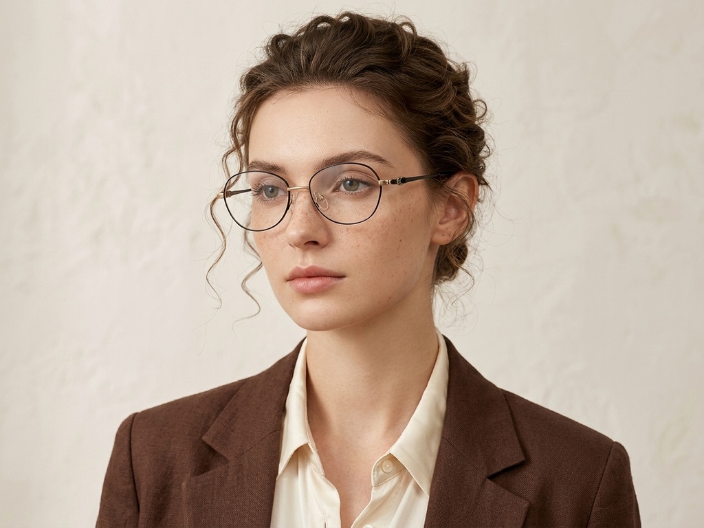 BS2012-3182_Black_Oval_Metal_Glasses-tryon_female