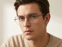 BS2012-3188_Purple_Semi-rimless_Metal_Glasses-tryon_male