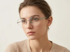 BS2012-3190_Grey_Semi-rimless_Metal_Glasses-tryon_female