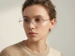 BS2012-3191_Silver_Semi-rimless_Metal_Glasses-tryon_female