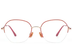 BS2012-3192_Red_Semi-rimless_Metal_Glasses_front