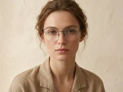 BS2012-3193_Black_Semi-rimless_Metal_Glasses-tryon_female