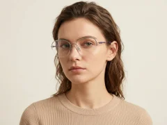 BS2012-3195_Grey_Semi-rimless_Metal_Glasses-tryon_female