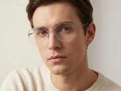 BS2012-3195_Grey_Semi-rimless_Metal_Glasses-tryon_male