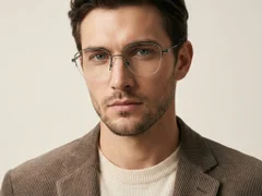 BS2012-3198_Green_Semi-rimless_Metal_Glasses-tryon_male