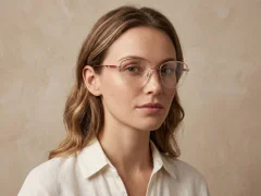 BS2012-3199_Pink_Semi-rimless_Metal_Glasses-tryon_female
