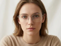 BS2012-3201_Silver_Semi-rimless_Metal_Glasses-tryon_female
