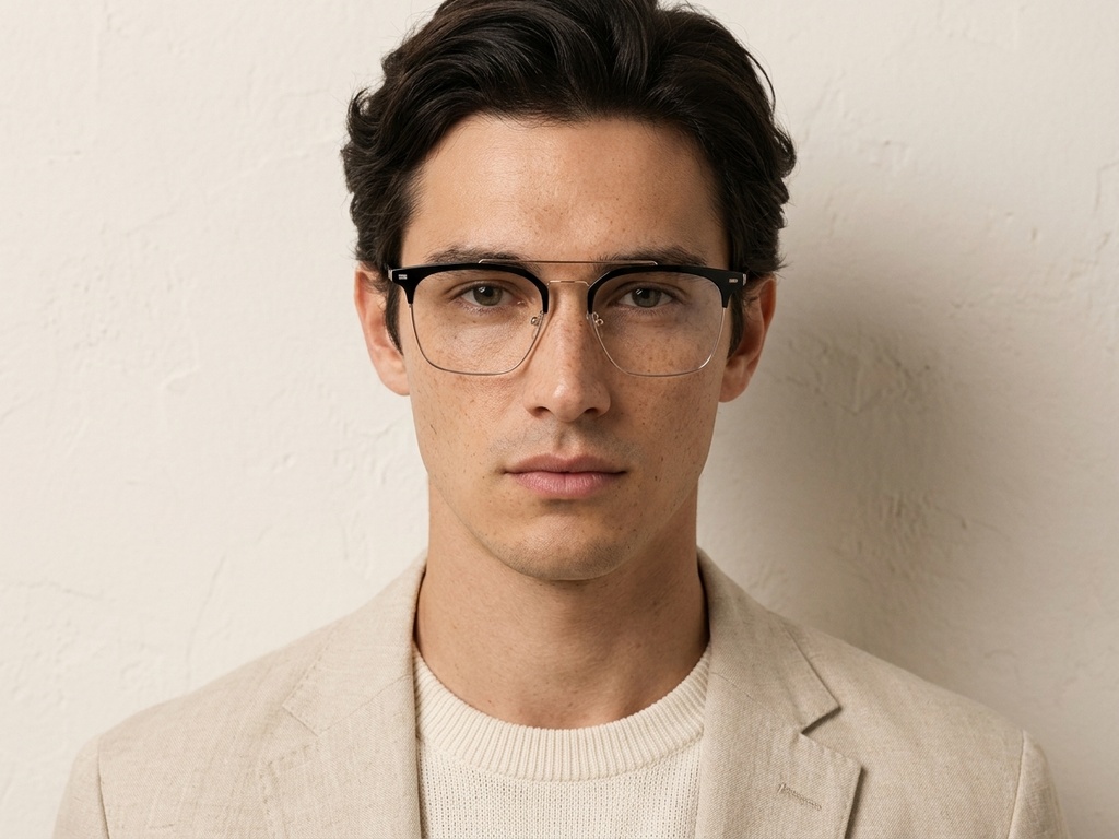 BS2012-3212_Black_Aviator_Metal_Glasses-tryon_male