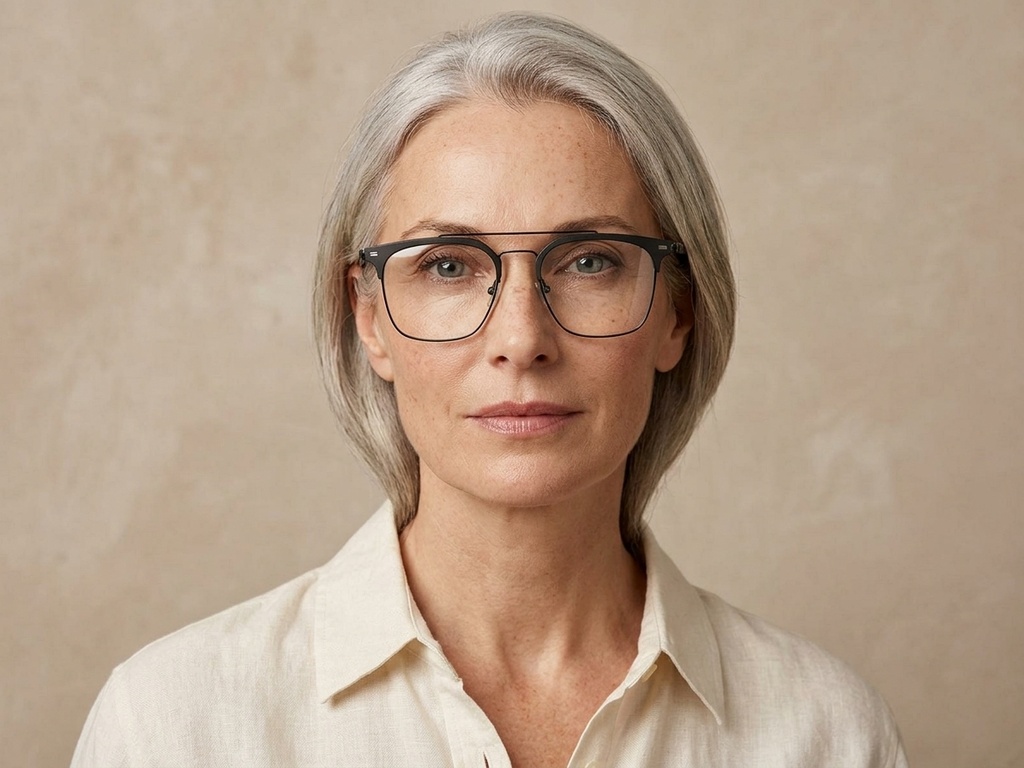 BS2012-3213_Black_Aviator_Metal_Glasses-tryon_female