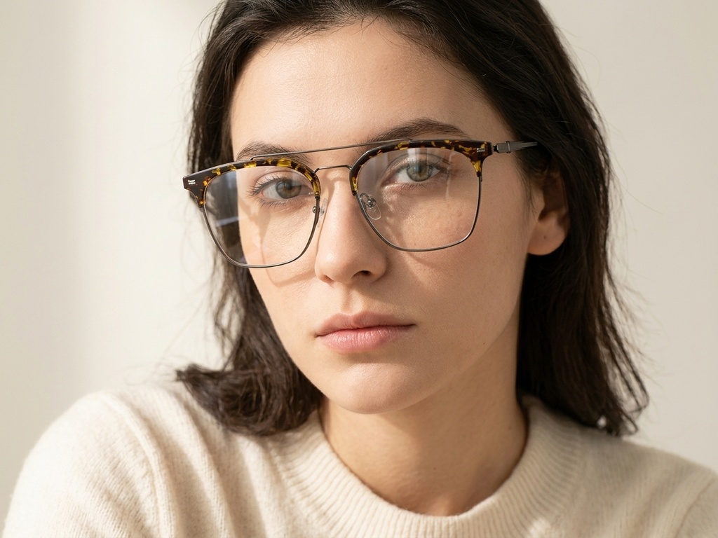 BS2012-3219_Tortoiseshell_Aviator_Metal_Glasses-tryon_female