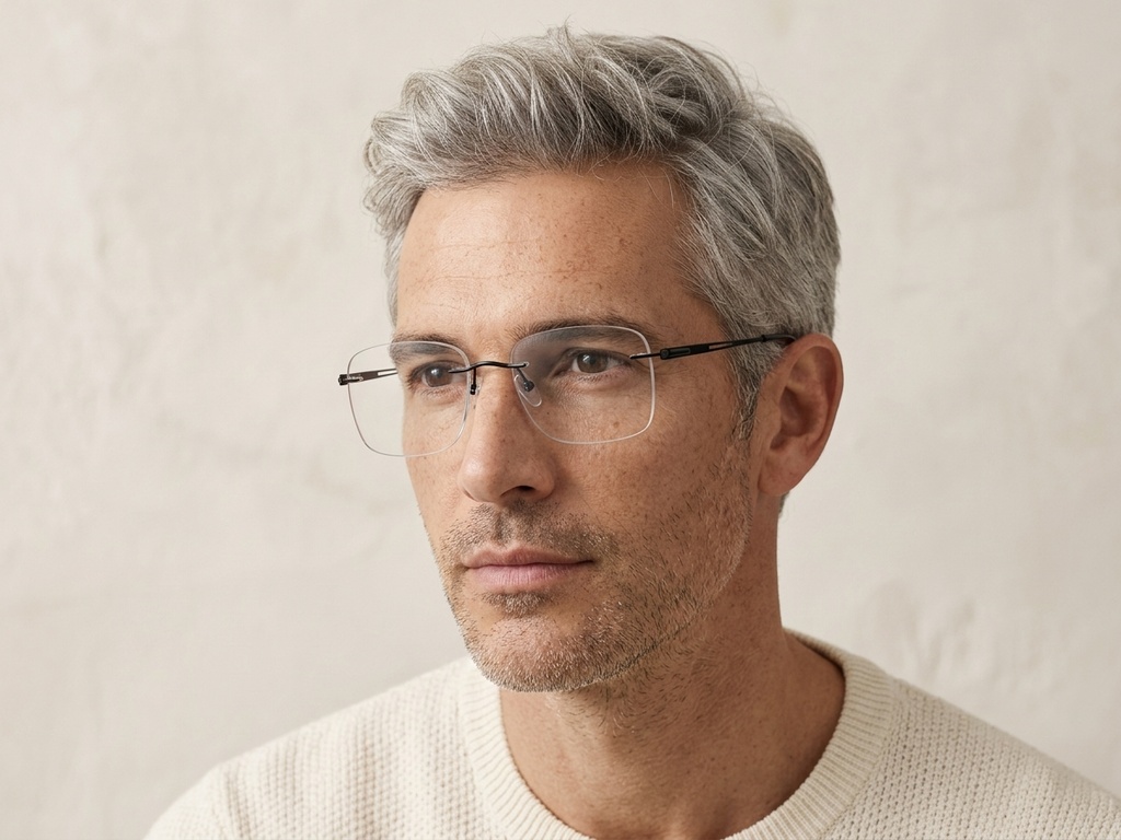 BS2012-3220_Black_Invisible_Metal_Glasses-tryon_male