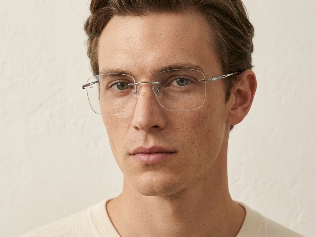 BS2012-3222_Grey_Invisible_Metal_Glasses-tryon_male