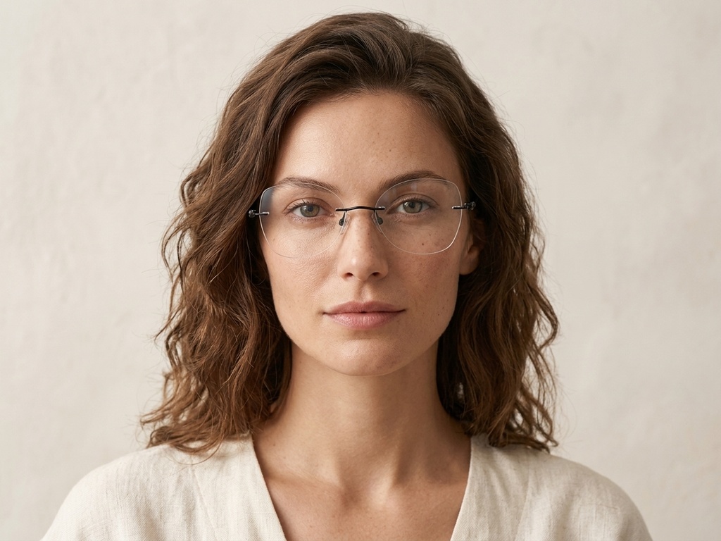 BS2012-3225_Black_Invisible_Metal_Glasses-tryon_female