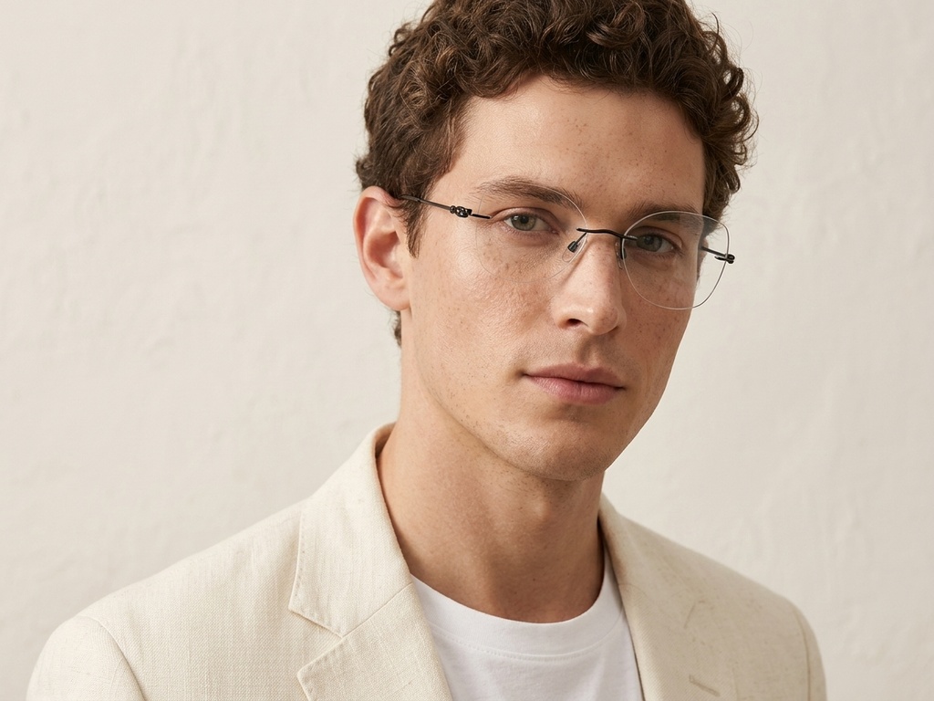 BS2012-3225_Black_Invisible_Metal_Glasses-tryon_male