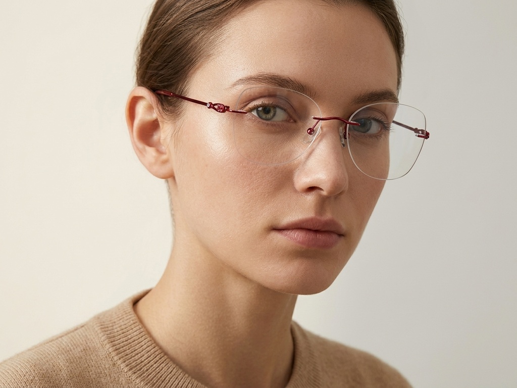 BS2012-3230_Red_Invisible_Metal_Glasses-tryon_female